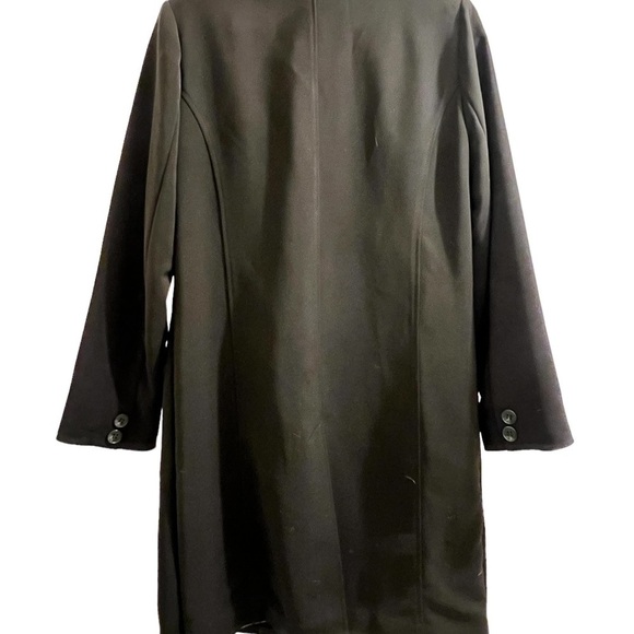 London Fog Women's Trench Coat Size M Black Paisley Lining - Picture 12 of 14